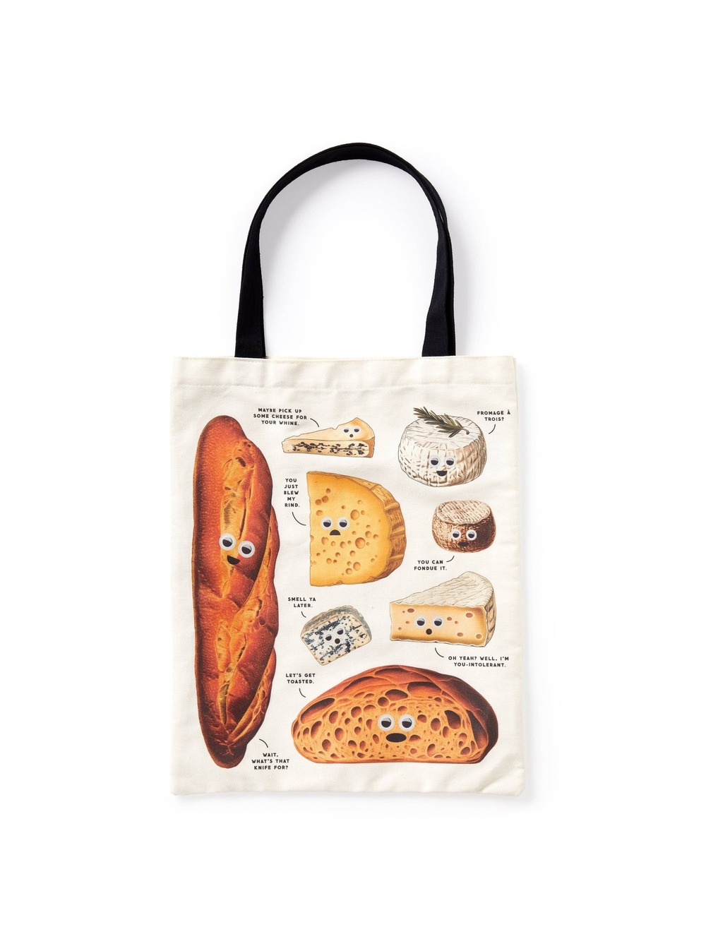 Brass Monkey Googly Food Canvas Tote